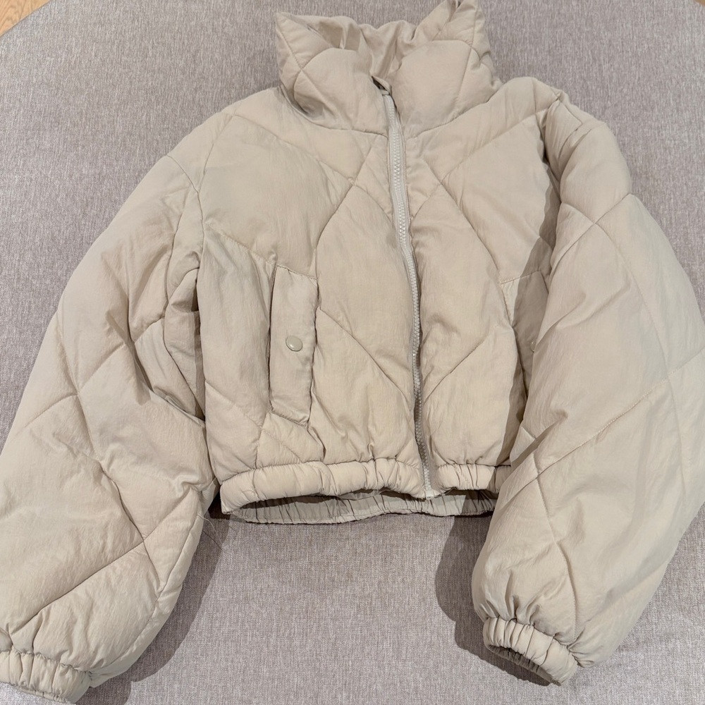 Garage Women's Beige Puffer Jacket